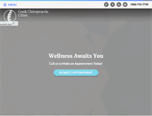 Tablet Screenshot of cookchiropracticclinic.com